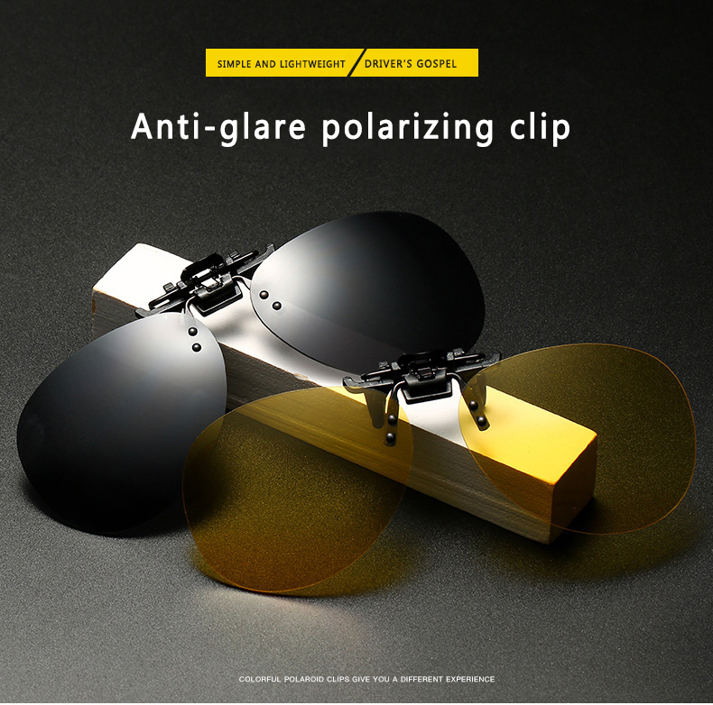 Ultra-light portable polarizing clip myopia sunglasses
