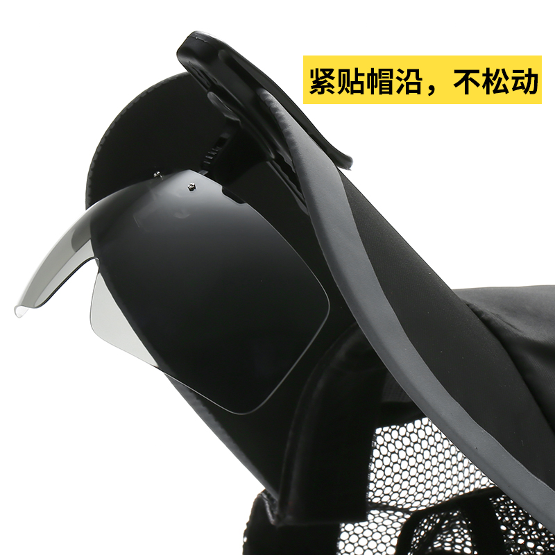 Sunglasses Clip Photochromic Polarized Lenses Hat Visors Clip-on Sunglasses For Fishing Biking Hiking Golf UV400 Protect TR90 Clip On Glasses (3).jpg