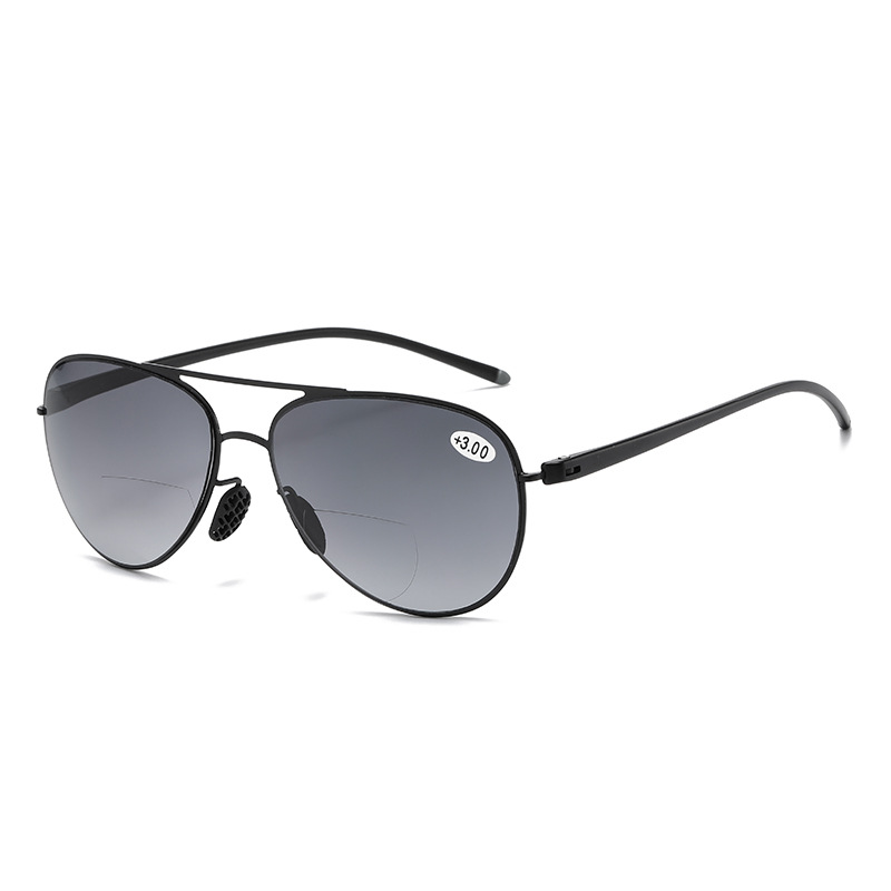 Gradient Tinted  TR90 Bifocal Reading Sunglasses for Men, Sun Readers Glasses Mirrored Shades UV400 +2.50