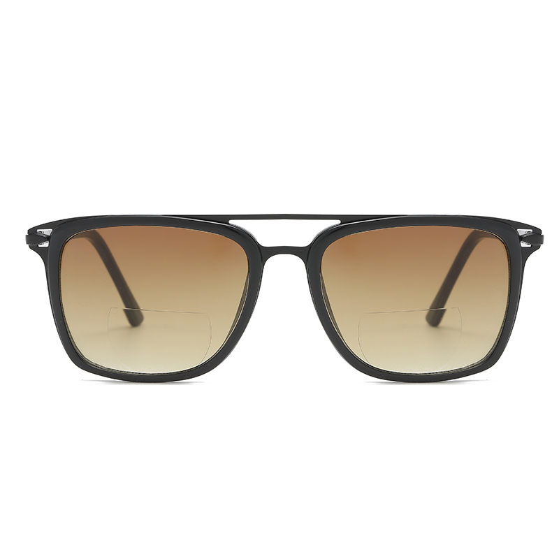 Classic Bifocal Reading Glasses TR90  Frame Gradient Sunglasses Readers for Man Shades UV400