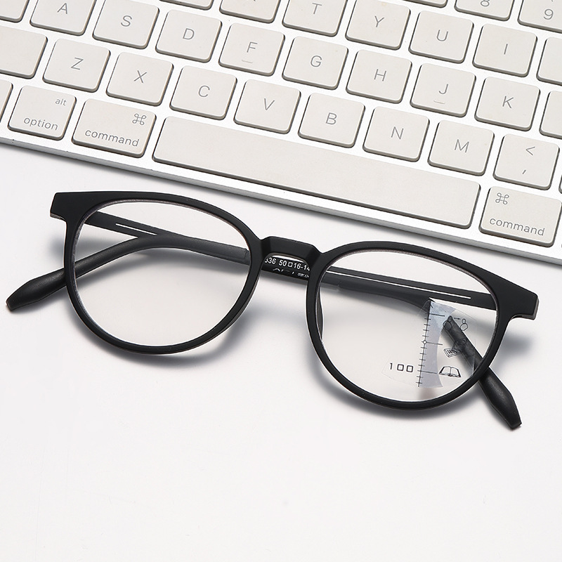 TR90 Full Frame Eyewear Transition Photochromic And Anti-blue Reading Glasses Progressive Lenses Glasses