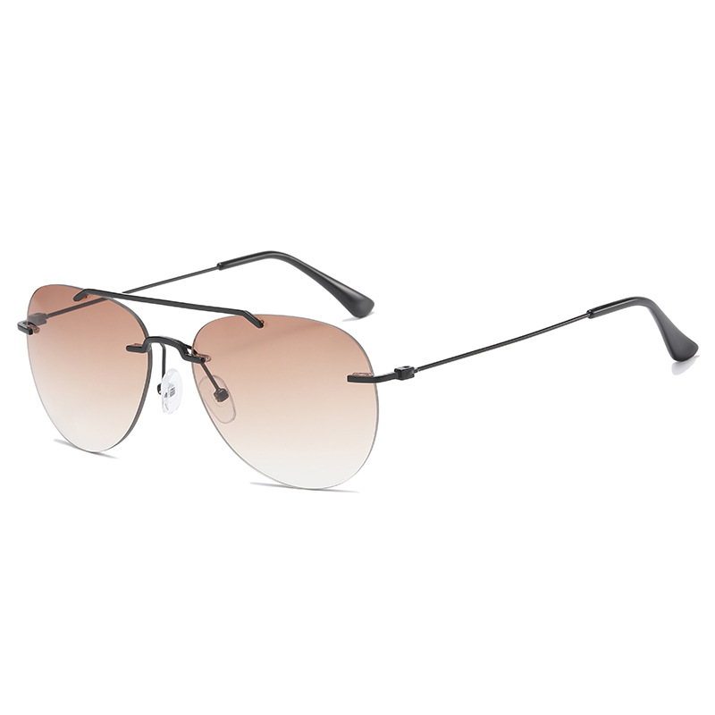 Retro Rimless Gradient Sunglasses Reading Glasses Presbyopia Sun Glasses Men Enlarge Reader Spectacles Outdoor Fishing