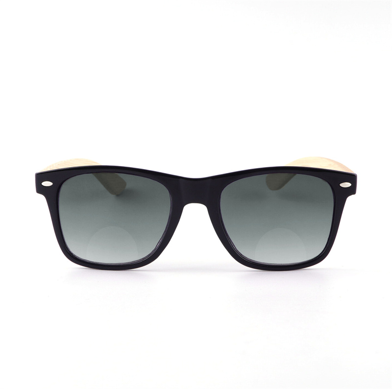 Bifocal Reading Sunglasses for Women Retro Style UV400 Sun Protection Outdoors Bamboo Wood Temple Readers Eyewear