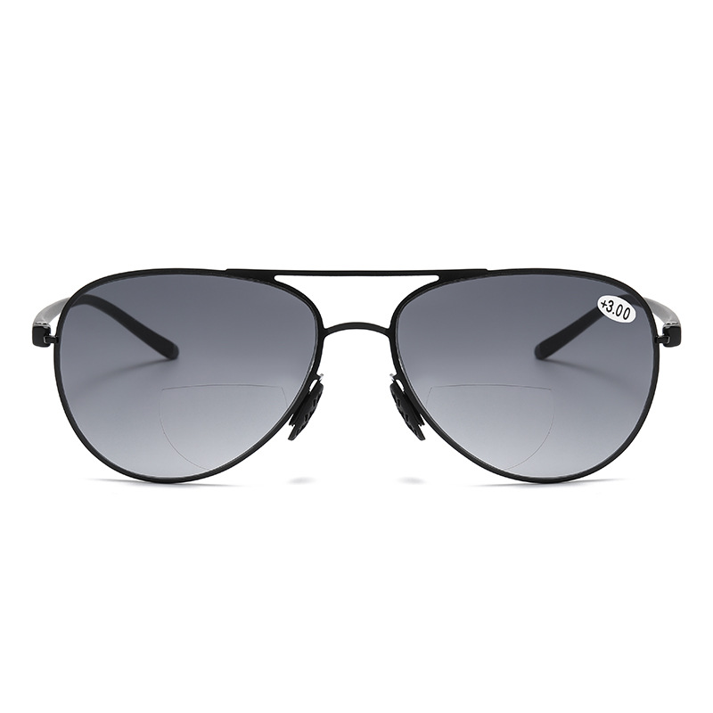 Gradient Tinted  TR90 Bifocal Reading Sunglasses for Men, Sun Readers Glasses Mirrored Shades UV400 +2.50