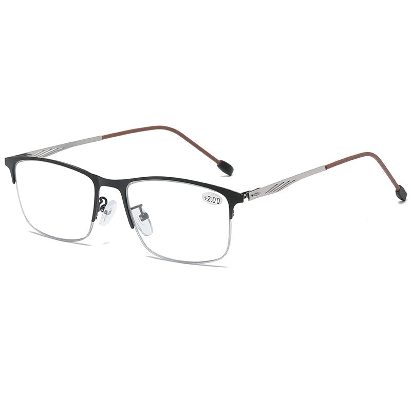 Progressive Photochromic Multifocus Reading Glasses Blue Light Blocking Transition Multifocal Readers Half frame Men Eyeglasses