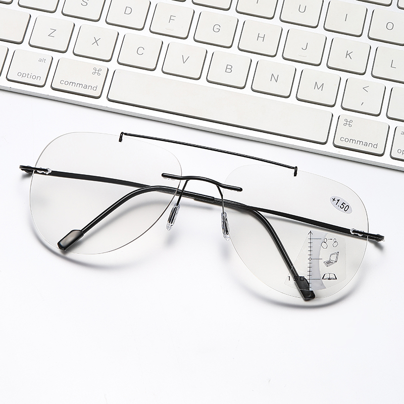 Photochromic progressive multifocal reading glasse