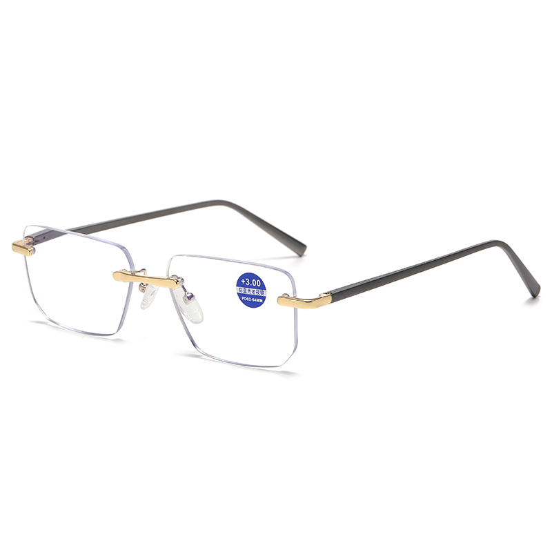 Rimless Reading Glasses Men...