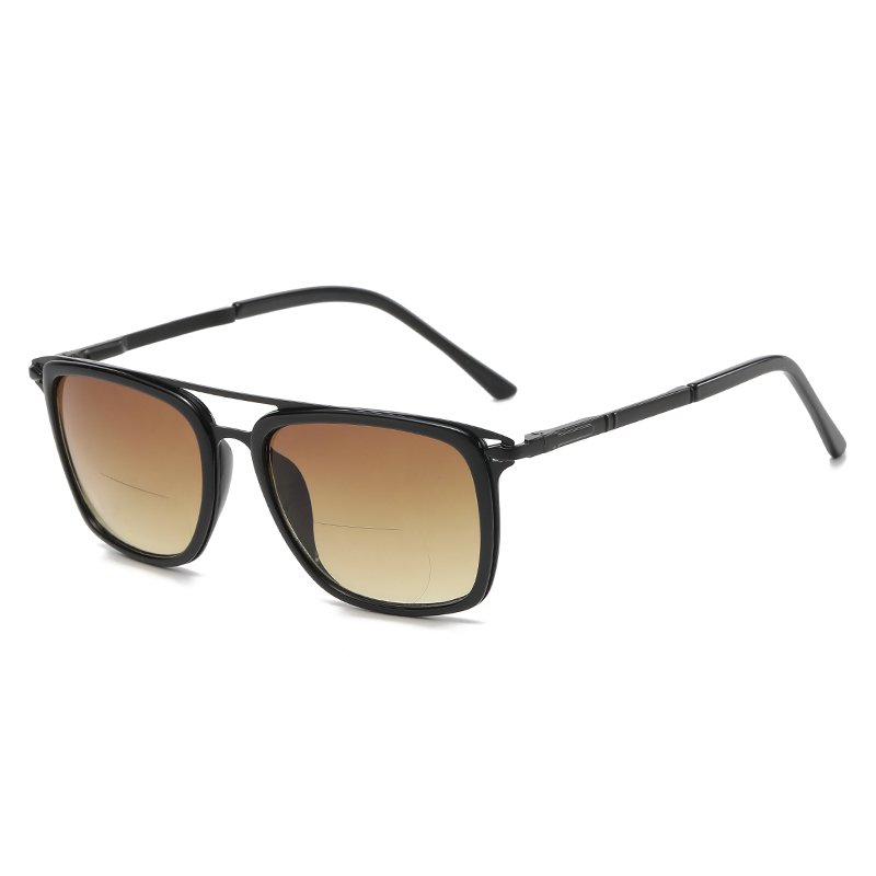 Classic Bifocal Reading Glasses TR90  Frame Gradient Sunglasses Readers for Man Shades UV400