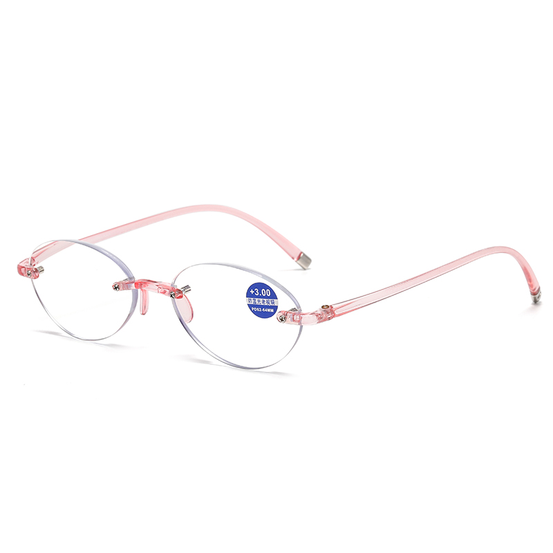 Rimless Reading Glasses Blu...