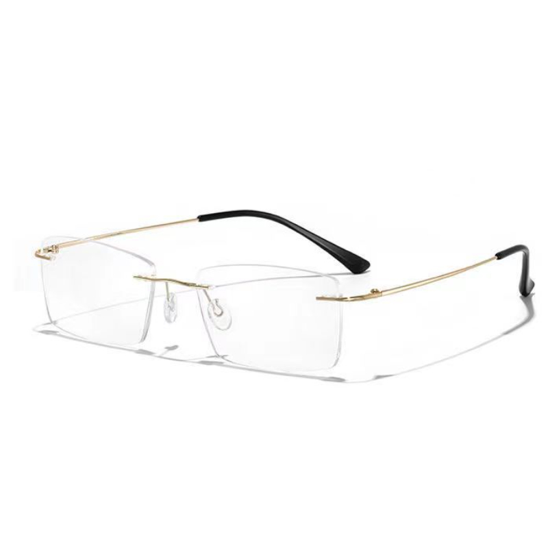 Wholesale Rimless Superelastic flexible leg fashion business style reading glasses