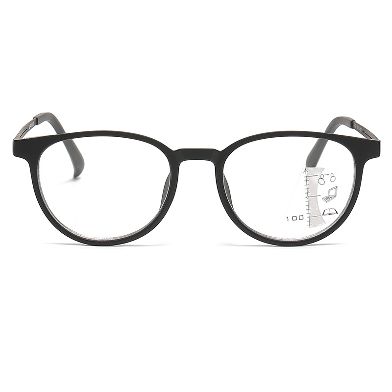 TR90 Full Frame Eyewear Transition Photochromic And Anti-blue Reading Glasses Progressive Lenses Glasses