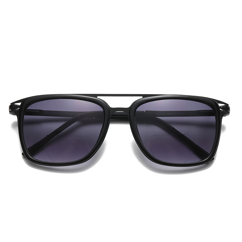 Classic Bifocal Reading Glasses TR90  Frame Gradient Sunglasses Readers for Man Shades UV400