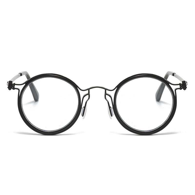 Round Metal Blue Light Blocking Glasses Photochromic Sunglasses for Women Men Anti UV Ray Filter Computer Gaming Glasses