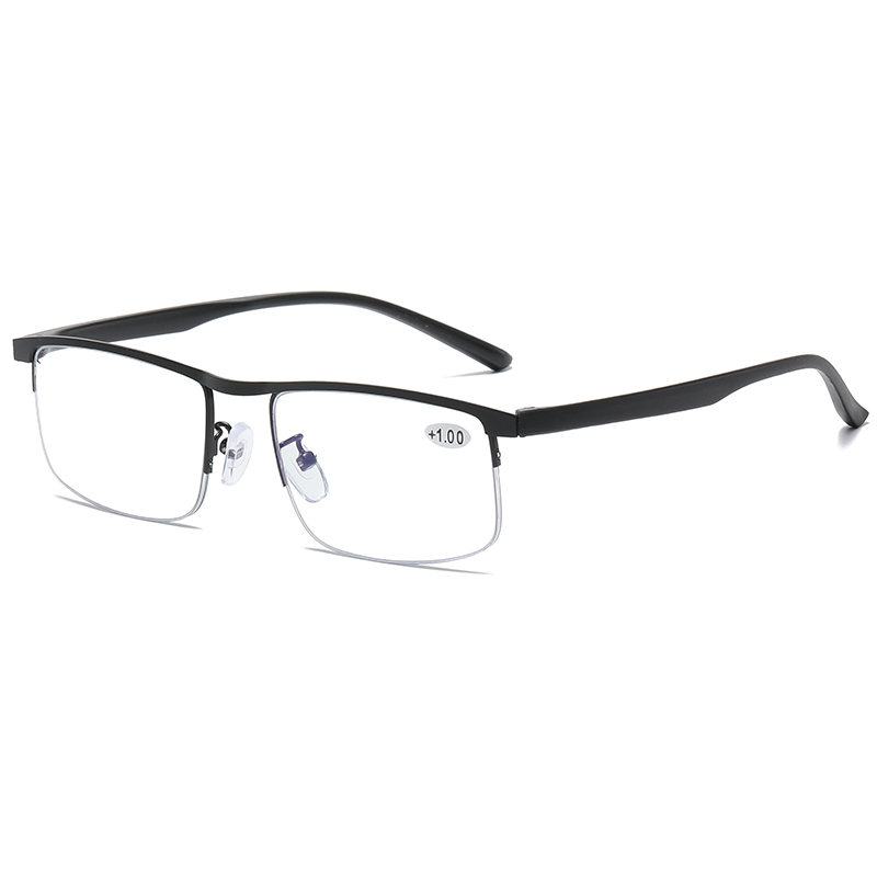 New Arrival Fashion Optical Glasses Frames Men's Trendy Retro Square Anti Blue Light Eye Glasses Presbyopia