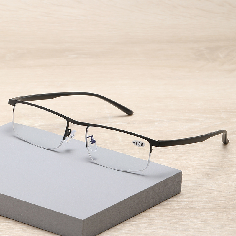 New Arrival Fashion Optical Glasses Frames Men's Trendy Retro Square Anti Blue Light Eye Glasses Presbyopia