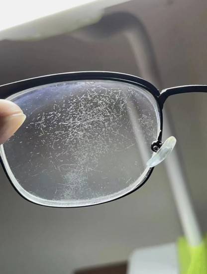 How to repair the glasses abraded