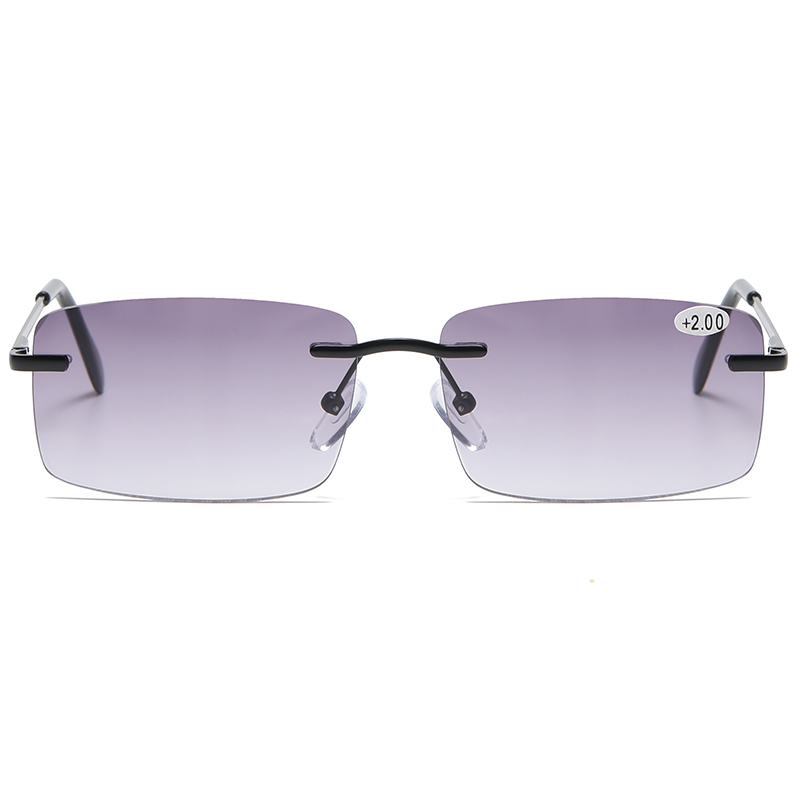 Reading Sunglasses for Women Men with Full Lens Readers - 2 IN 1 Tinted Outdoor Rimless Reading Glasses UV Sun Eyeglasses