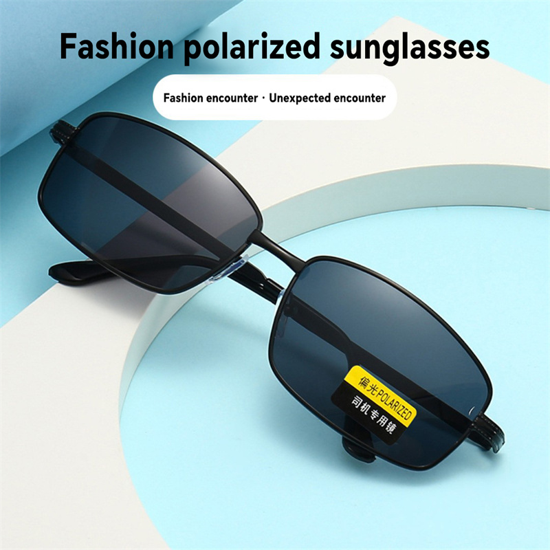 Metal Mens Sunglasses Polarized UV400 Protection for Driving Fishing Hiking Golf Everyday Use Rectangular Sunglasses (9).jpg