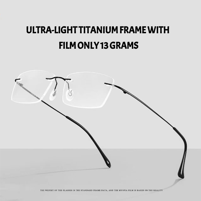 Wholesale Rimless Superelastic flexible leg fashion business style reading glasses