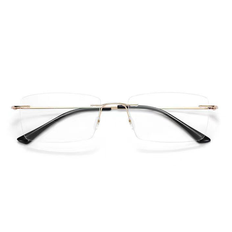 Wholesale Rimless Superelastic flexible leg fashion business style reading glasses