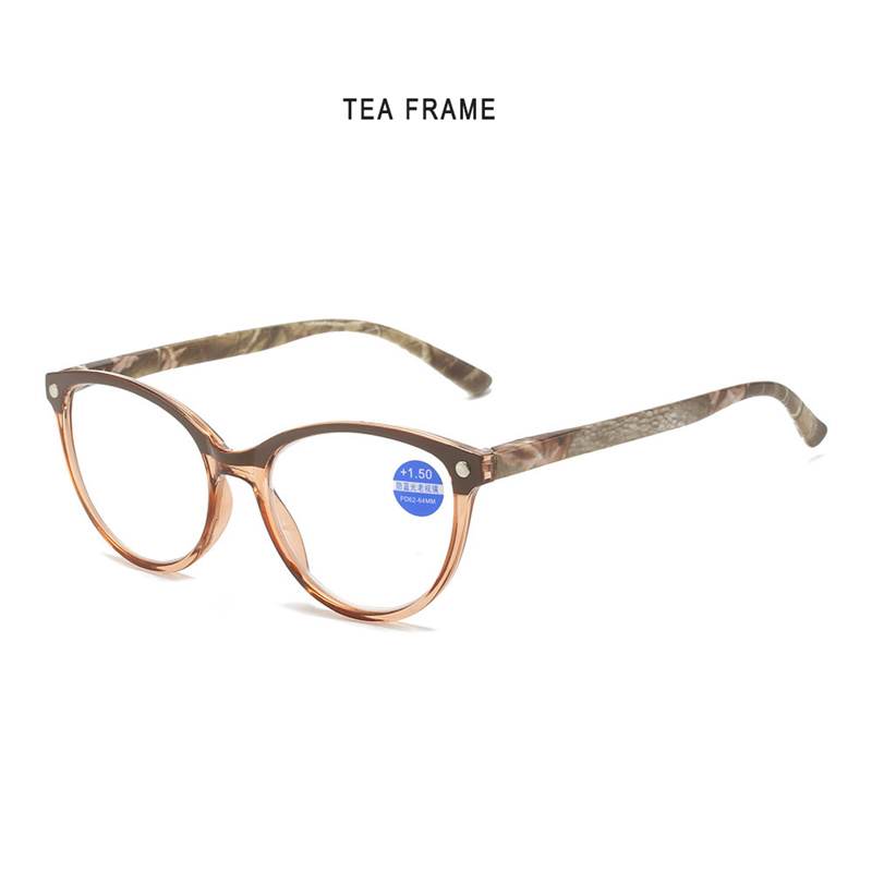 Computer Round Reading Glasses Women Anti Eyestrain Blue Light Blocking Glasses for Reading
