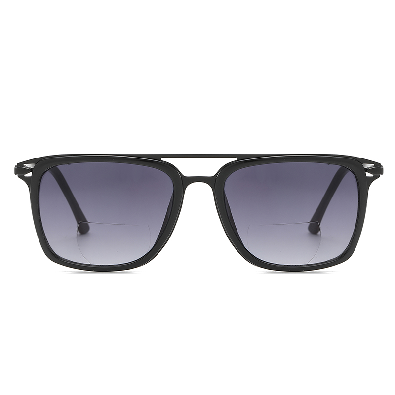 Classic Bifocal Reading Glasses TR90  Frame Gradient Sunglasses Readers for Man Shades UV400